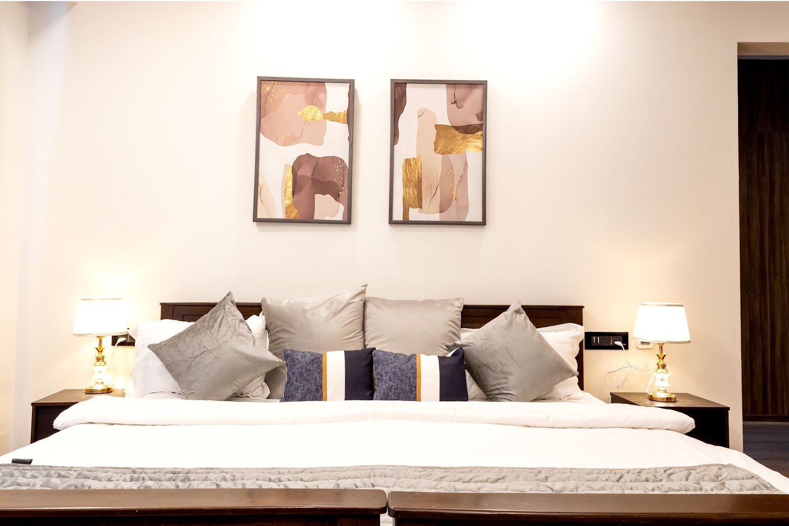 bedroom interior real estate photography of a residence in DLF, Gurgaon