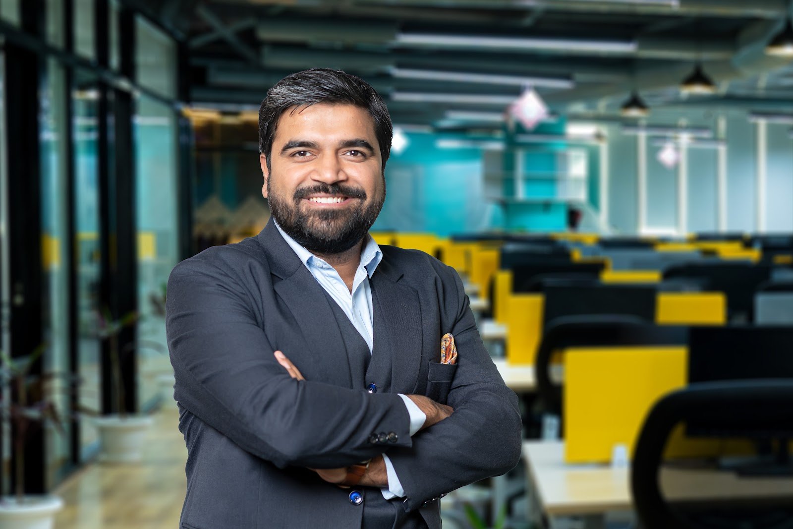 corporate executive headshot photography in a Gurgaon office